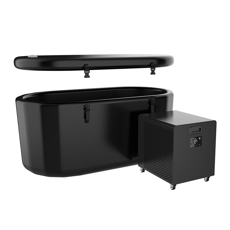 Linn snámha plunge fuar inséidte atá comhoiriúnach le chiller uisce